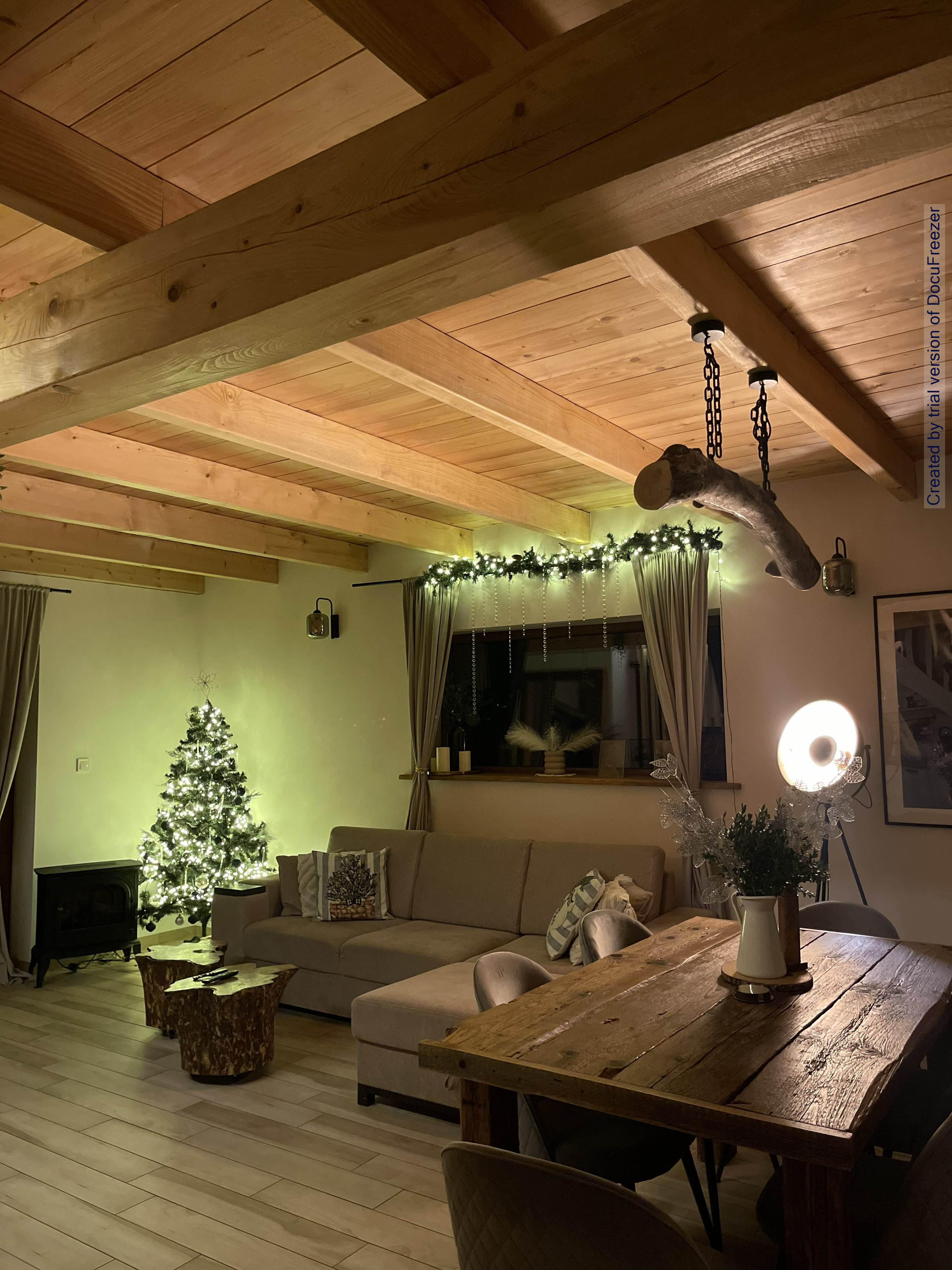 Kuchnia Wilcza Polana — wyposażona, apartament w lesie na Mazurach